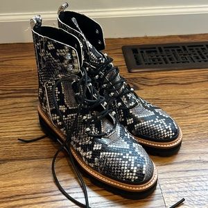 Marc Fischer faux snakeskin boots. Size 7. Brand new!